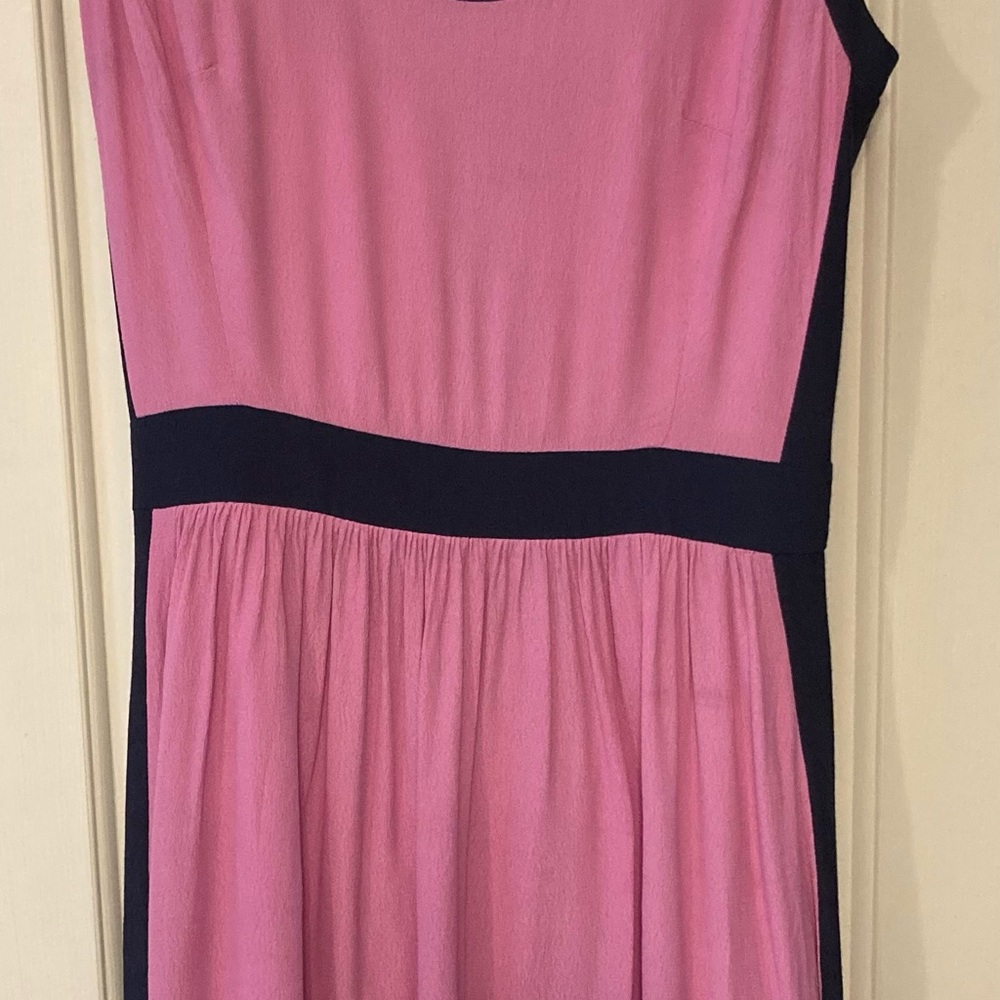 Pink and Blue Sleeveless Dress